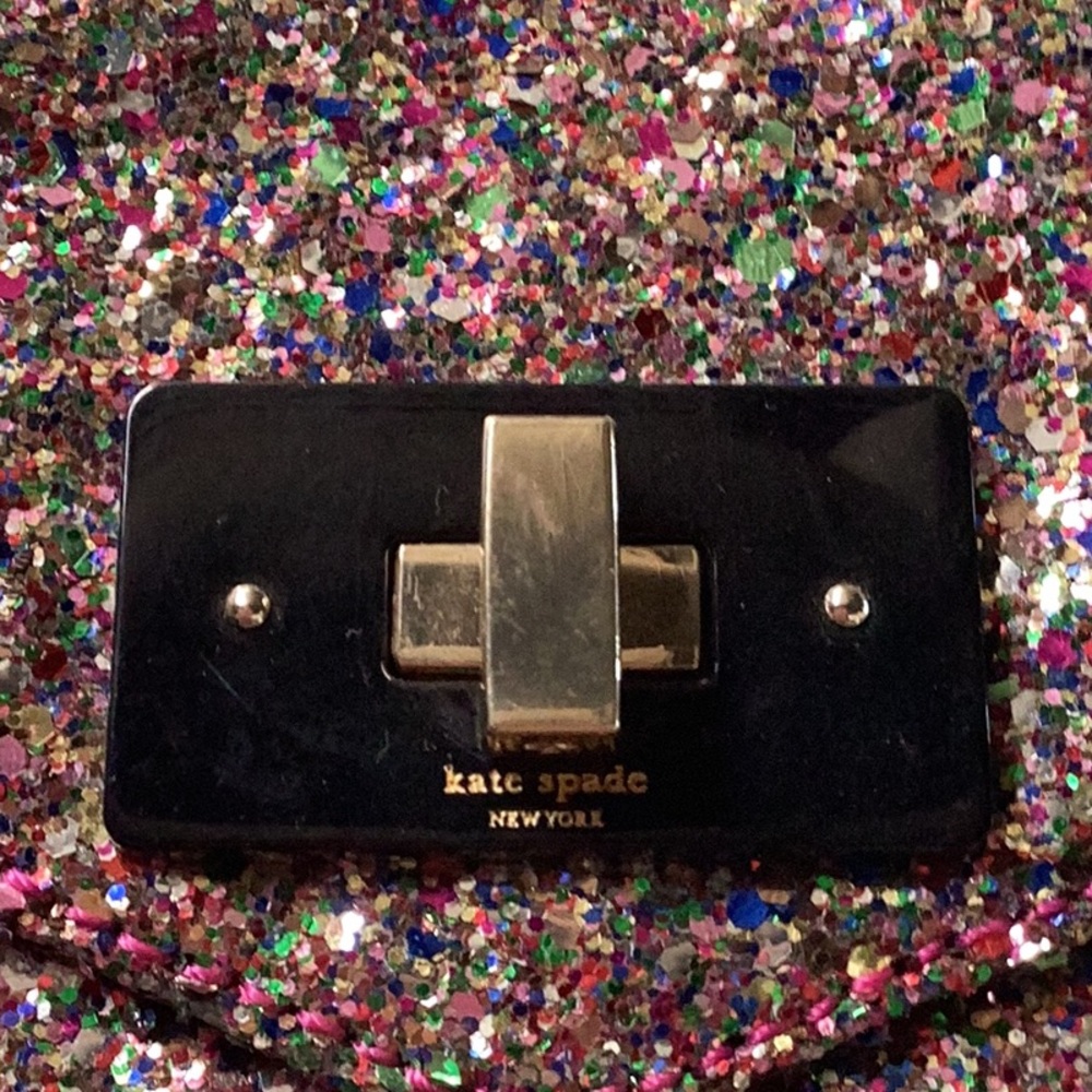 KATE SPADE *Moonlit Soirée Glitterball Pink Crossbody Bag with Chain Strap - Picture 2 of 5